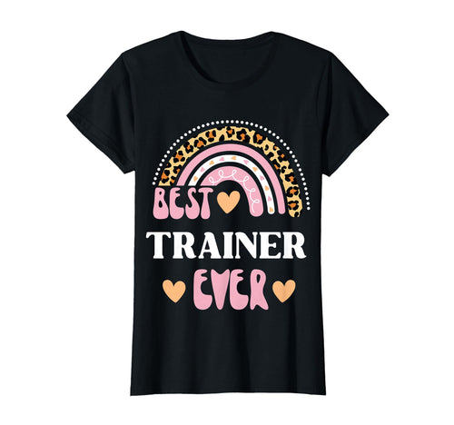 Best Trainer Ever Leopard Rainbow T-Shirt - Graphic Print Unisex - T-Shirt, Sweatshirt, Hoodie