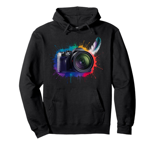 Colorful Camera Electric Photography Camera Hoodie - Novelty Apparel Unisex - T-Shirt, Sweatshirt, Hoodie