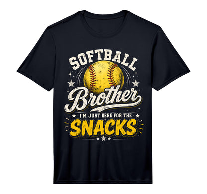 Softball Brother Im Just Here Snacks T-Shirt - Unique Graphic Unisex - T-Shirt, Sweatshirt, Hoodie