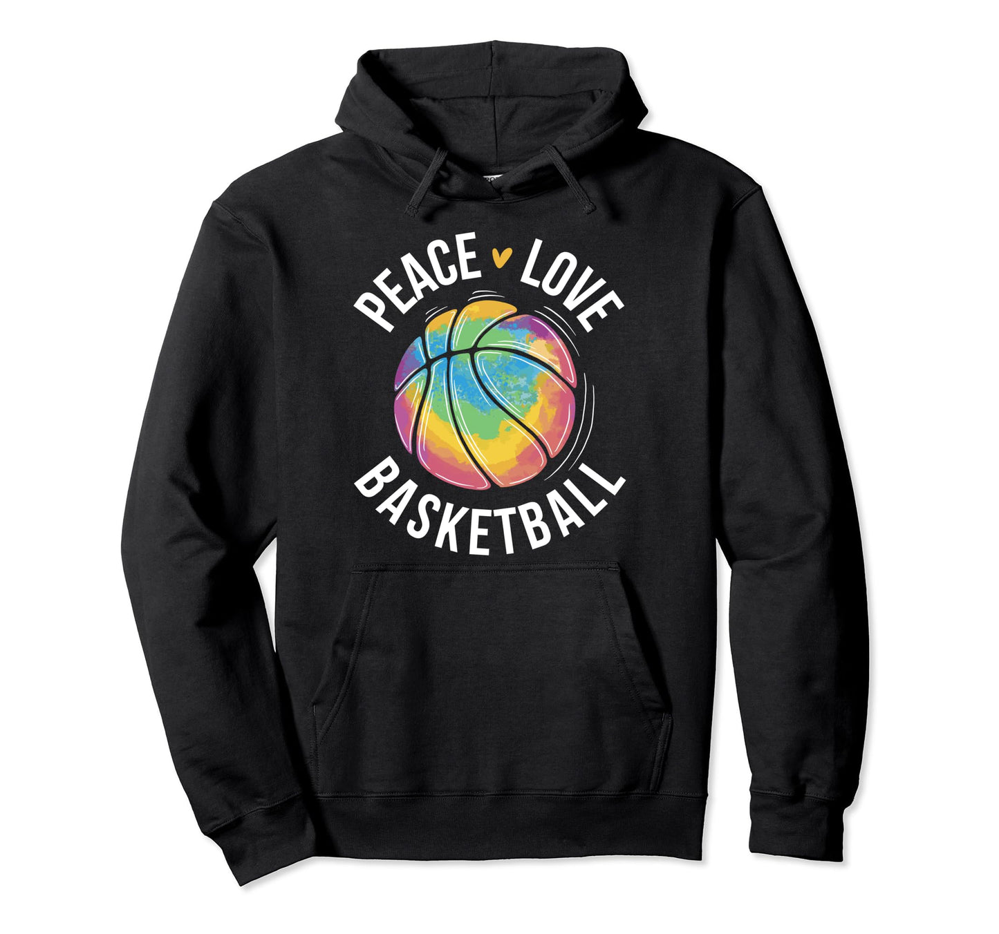 Peace Love Basketball Hoodie - Aesthetic Graphic for Adults - T-Shirt, Sweatshirt, Hoodie