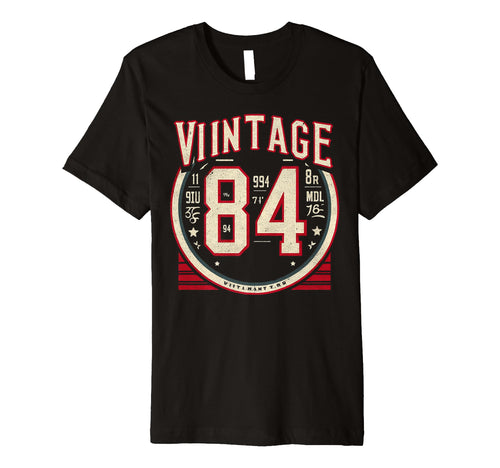 1984 Birthday 84 Born 1984 Typography T-Shirt - Unique Graphic Unisex - T-Shirt, Sweatshirt, Hoodie