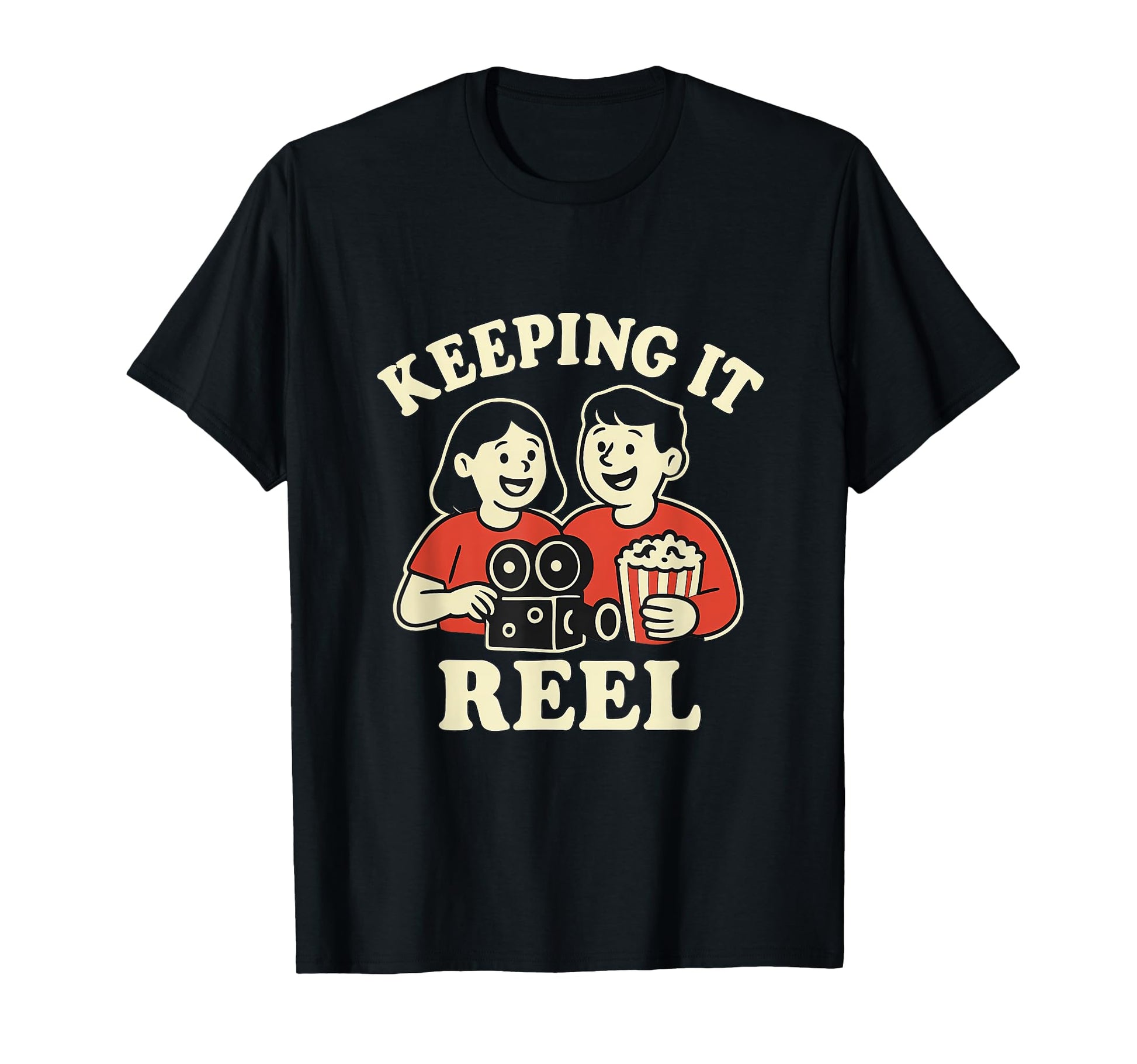 Keeping It Reel Film Camera T-Shirt - Casual Everyday Wear for Adults - T-Shirt, Sweatshirt, Hoodie