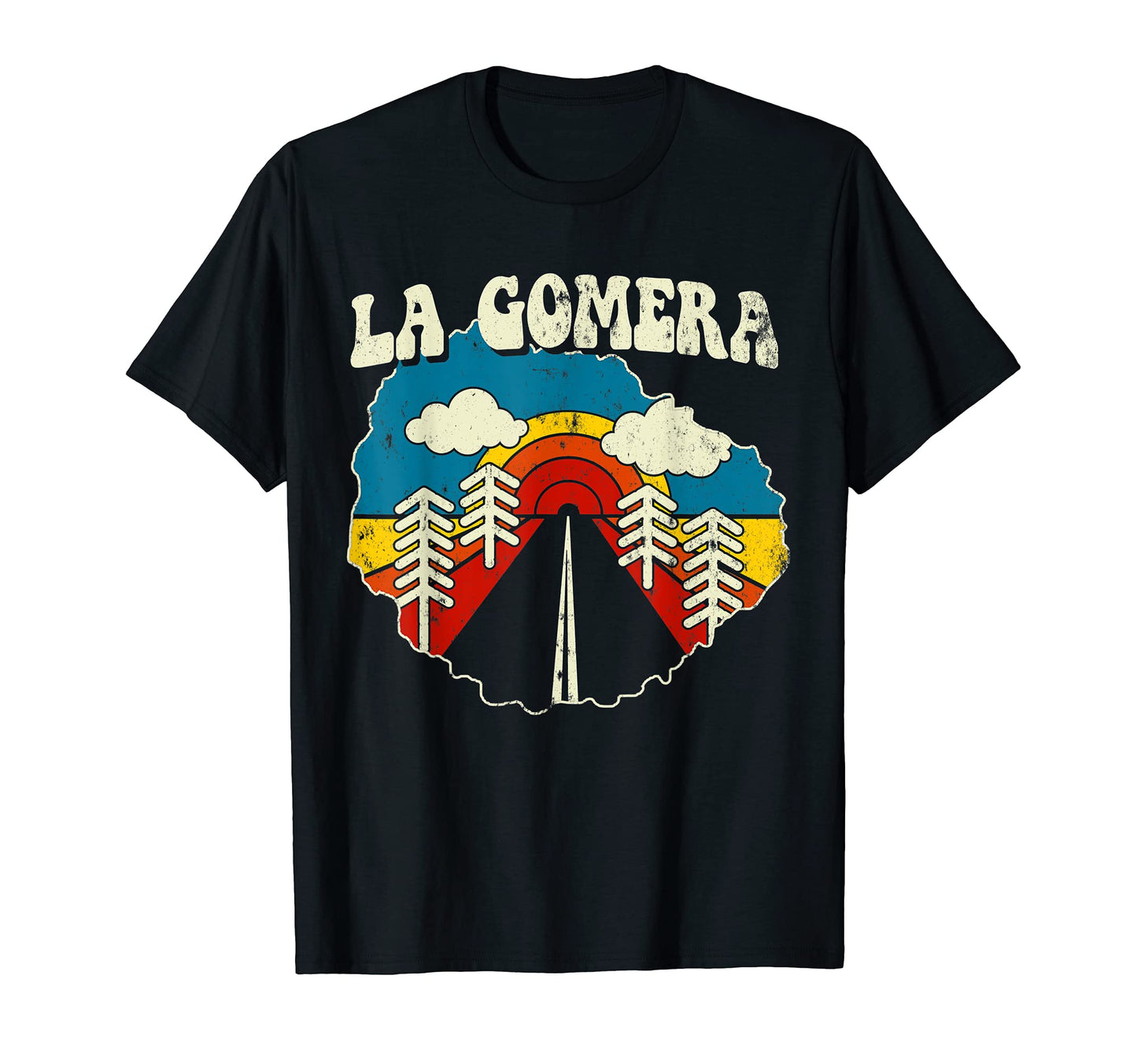 La Gomera Spain Spanish Island Rainbow T-Shirt - Graphic Print for Adults - T-Shirt, Sweatshirt, Hoodie