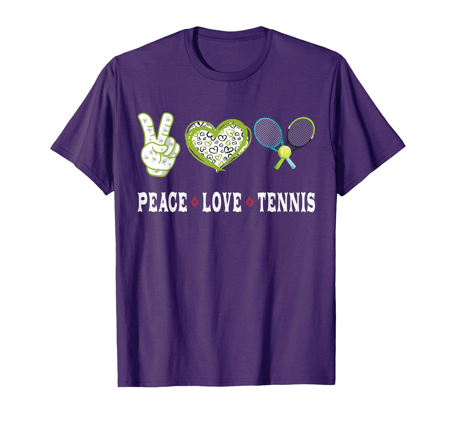 Tennis Lovers Player Fans Peace Love T-Shirt - Minimalist Print Men Women - T-Shirt, Sweatshirt, Hoodie