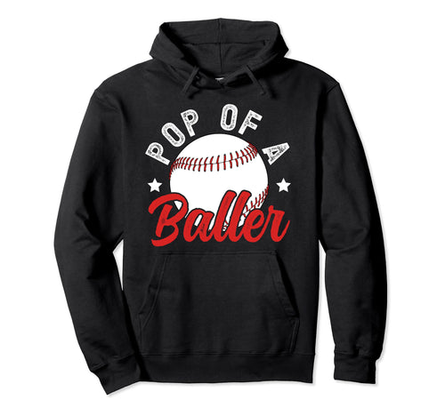 Pop Baller Baseball Pop Baseball Hoodie - Fun Novelty Design for Adults - T-Shirt, Sweatshirt, Hoodie