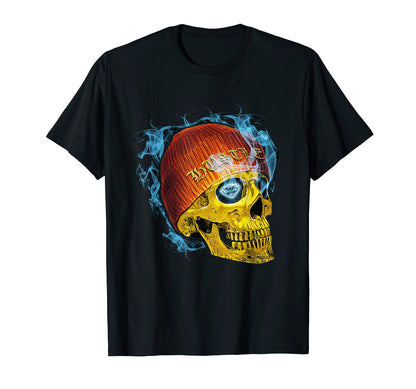Golden Skull Hustle Hip Hop Sad T-Shirt - Casual Everyday Wear Unisex - T-Shirt, Sweatshirt, Hoodie