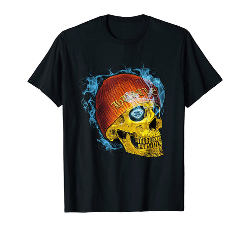 Golden Skull Hustle Hip Hop Sad T-Shirt - Casual Everyday Wear Unisex - T-Shirt, Sweatshirt, Hoodie