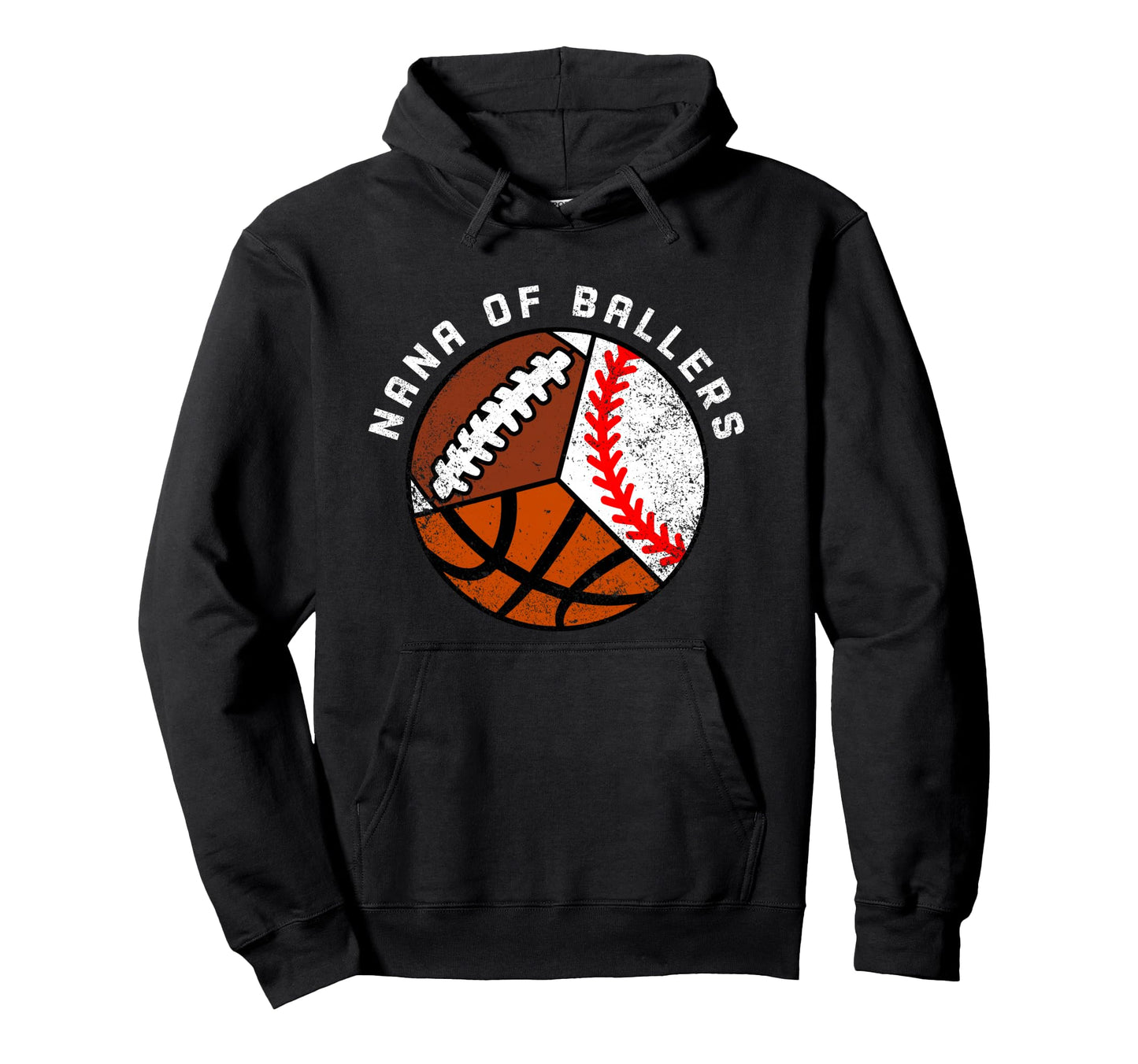 Nana Ballers Funny Baseball Hoodie - Minimalist Print for Adults - T-Shirt, Sweatshirt, Hoodie