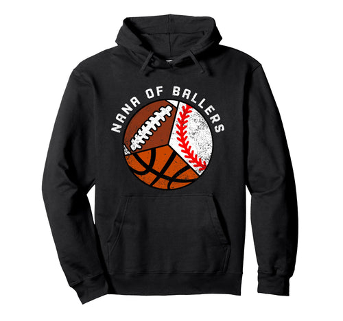 Nana Ballers Funny Baseball Hoodie - Minimalist Print for Adults - T-Shirt, Sweatshirt, Hoodie