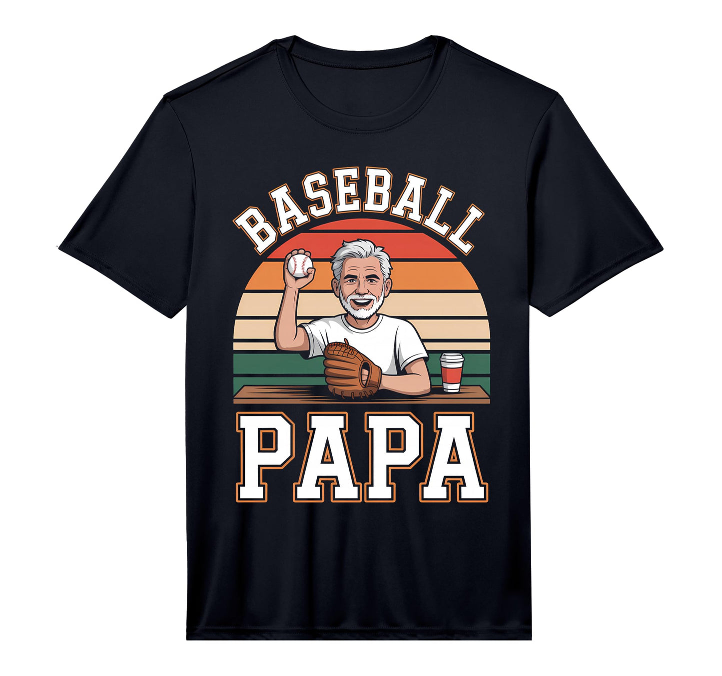 Mens Funny Dad Shirts Baseball Papa T-Shirt - Graphic Print Men Women - T-Shirt, Sweatshirt, Hoodie