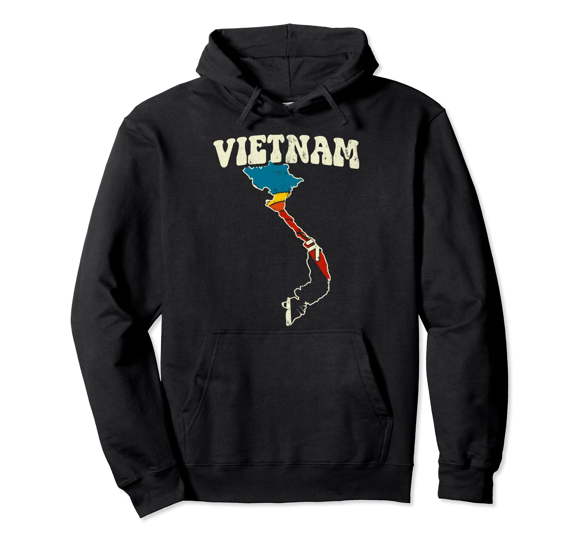 Vietnam Vietnamese Country Rainbow Hoodie - Fun Novelty Design for Adults - T-Shirt, Sweatshirt, Hoodie