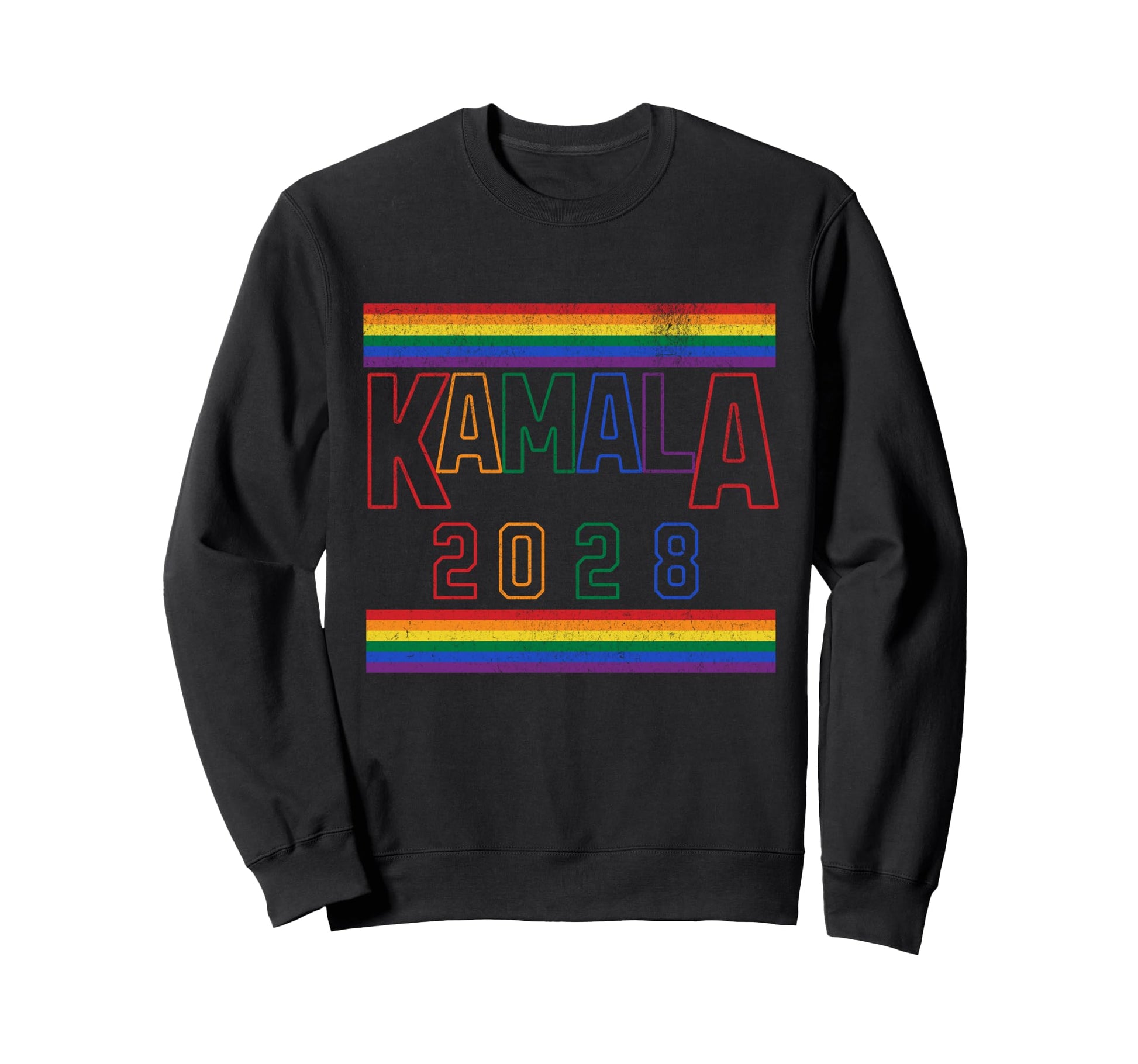 Kamala Harris 2028 Lgbtq Pride Rainbow Sweatshirt - Trendy Graphic Unisex - T-Shirt, Sweatshirt, Hoodie