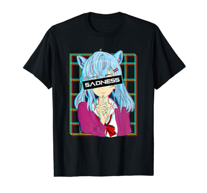 Sadness Sad Anime Otaku Japanese T-Shirt - Aesthetic Graphic Men Women - T-Shirt, Sweatshirt, Hoodie