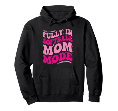 Softball Mom Mothers Day Baseball Hoodie - Trendy Graphic for Adults - T-Shirt, Sweatshirt, Hoodie