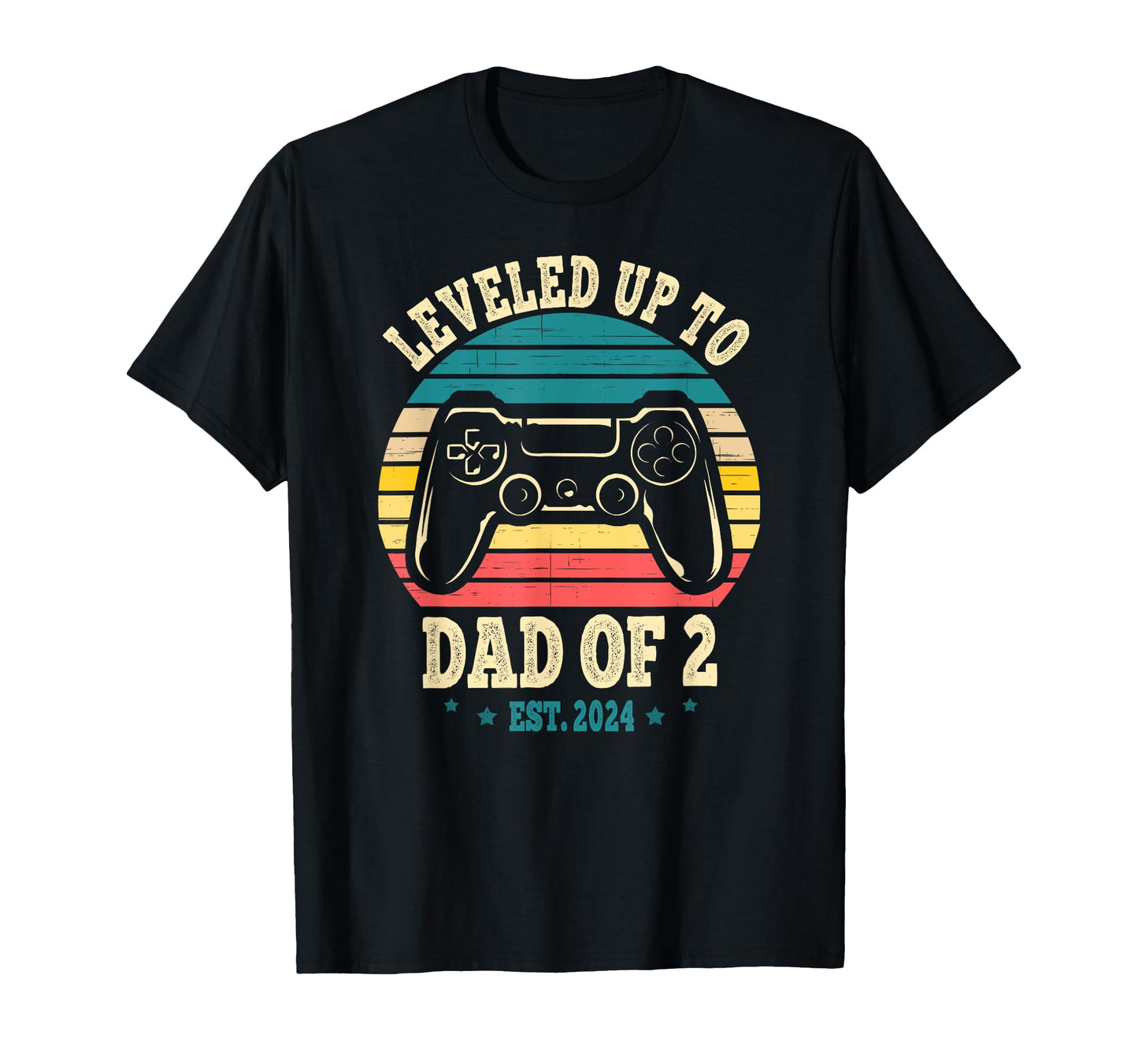 Daddy Again 2024 I Leveled Up To Dad 2 T-Shirt - Trendy Graphic for Adults - T-Shirt, Sweatshirt, Hoodie