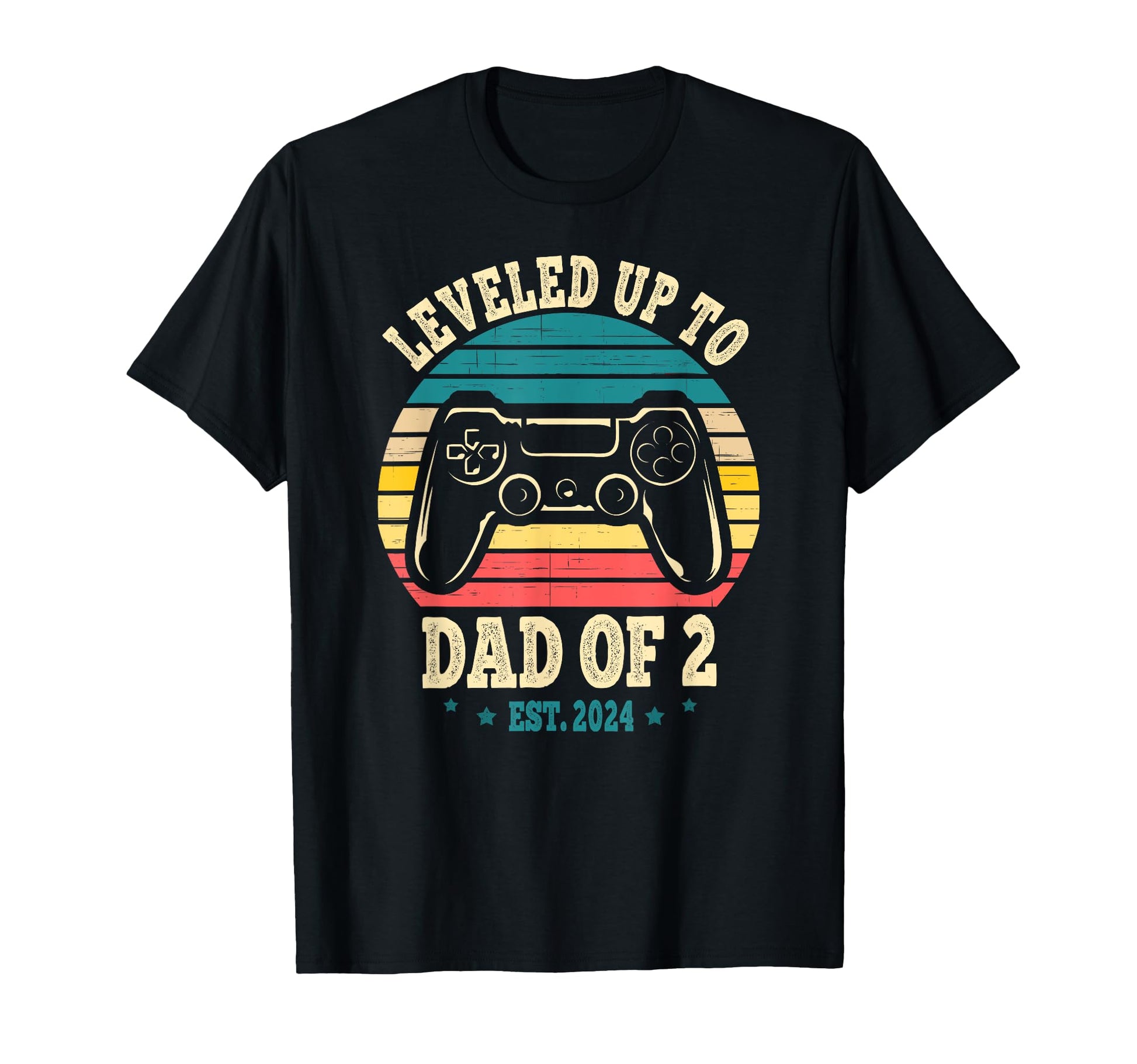 Daddy Again 2024 I Leveled Up To Dad 2 T-Shirt - Trendy Graphic for Adults - T-Shirt, Sweatshirt, Hoodie