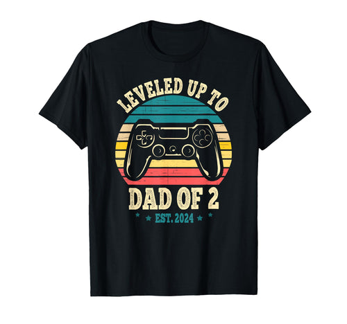Daddy Again 2024 I Leveled Up To Dad 2 T-Shirt - Trendy Graphic for Adults - T-Shirt, Sweatshirt, Hoodie