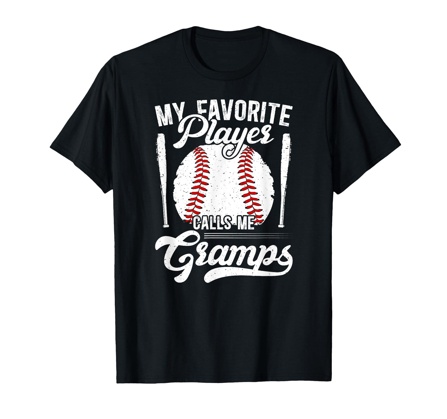 My Favorite Baseball Player Gramps T-Shirt - Unique Graphic Men Women - T-Shirt, Sweatshirt, Hoodie