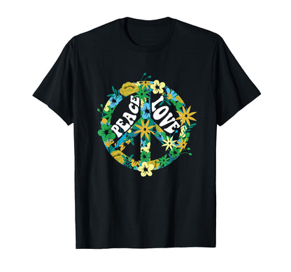 Peace Sign Symbol Love World Planet Hippie T-Shirt - Graphic Print Unisex - T-Shirt, Sweatshirt, Hoodie