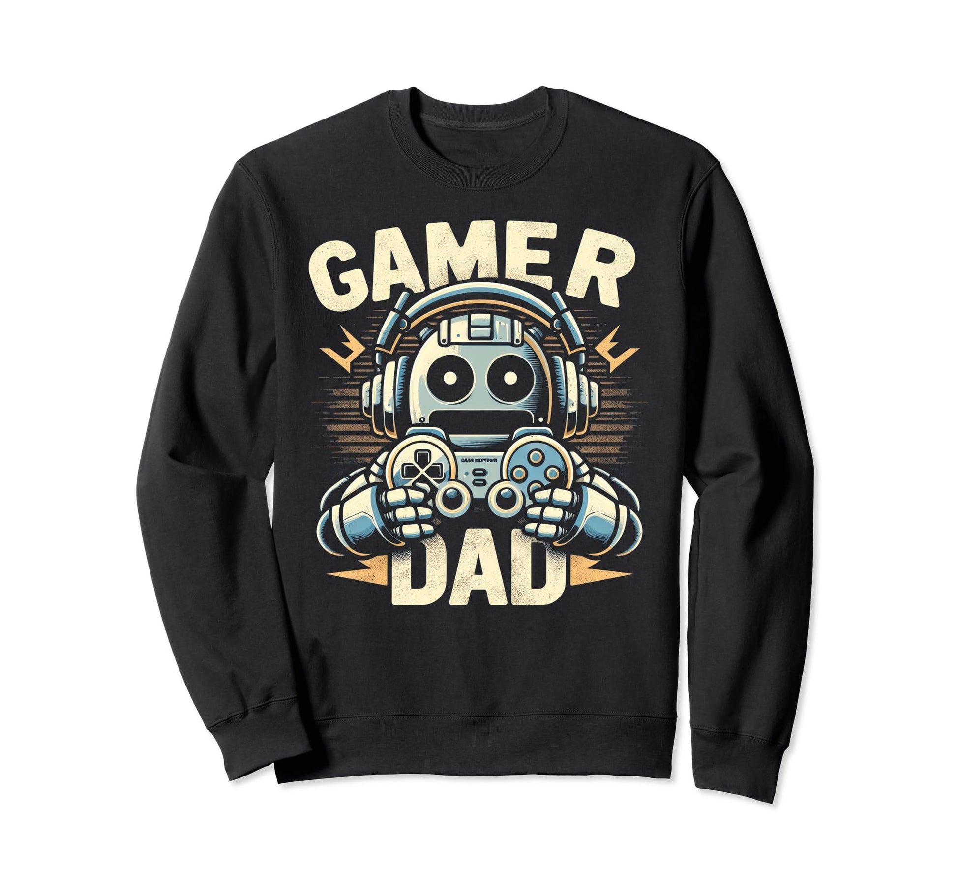Gamer Dad Game Controller Gaming Sweatshirt - Aesthetic Graphic Unisex - T-Shirt, Sweatshirt, Hoodie