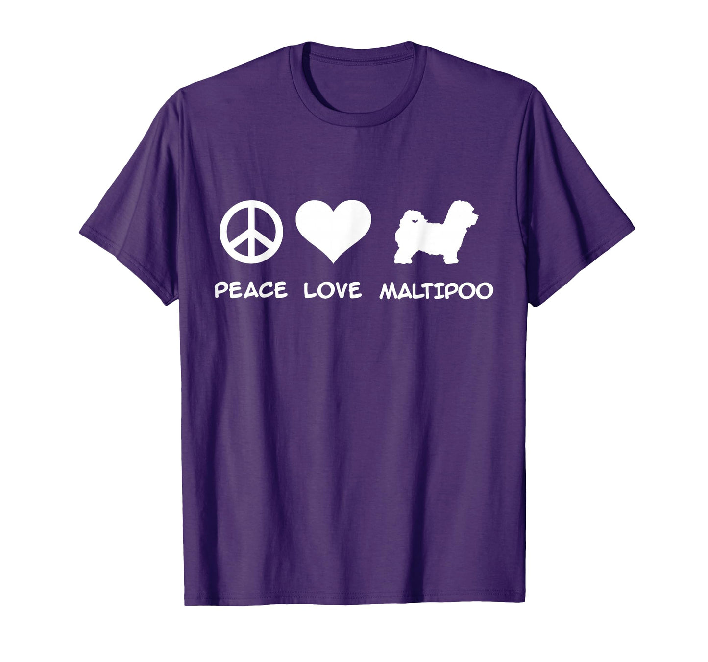 Peace Love Maltipoo T-Shirt - Novelty Apparel Men Women - T-Shirt, Sweatshirt, Hoodie