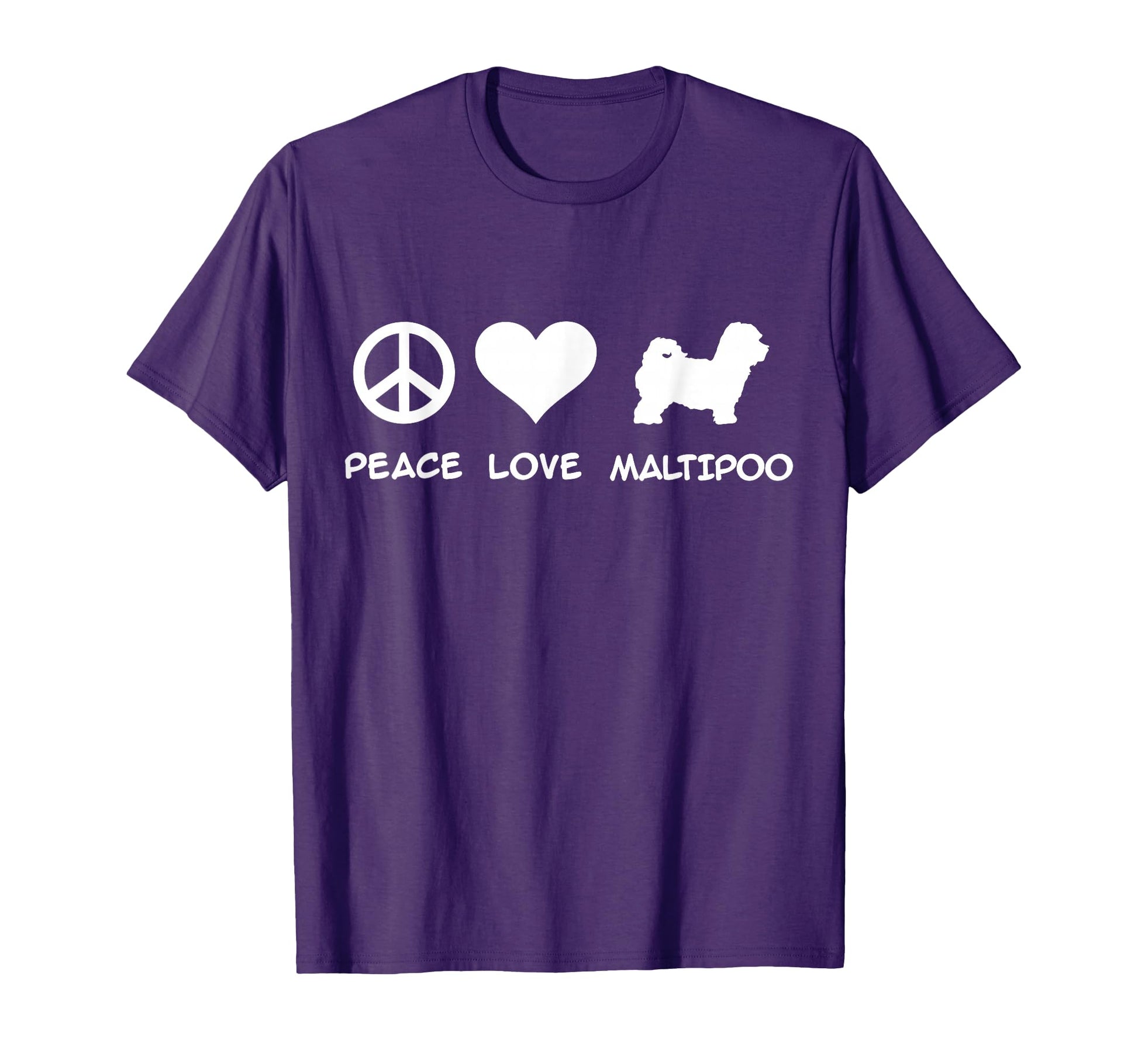 Peace Love Maltipoo T-Shirt - Novelty Apparel Men Women - T-Shirt, Sweatshirt, Hoodie