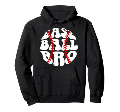 Baseball Bro Groovy Baseball Brother Hoodie - Custom Art Print Unisex - T-Shirt, Sweatshirt, Hoodie