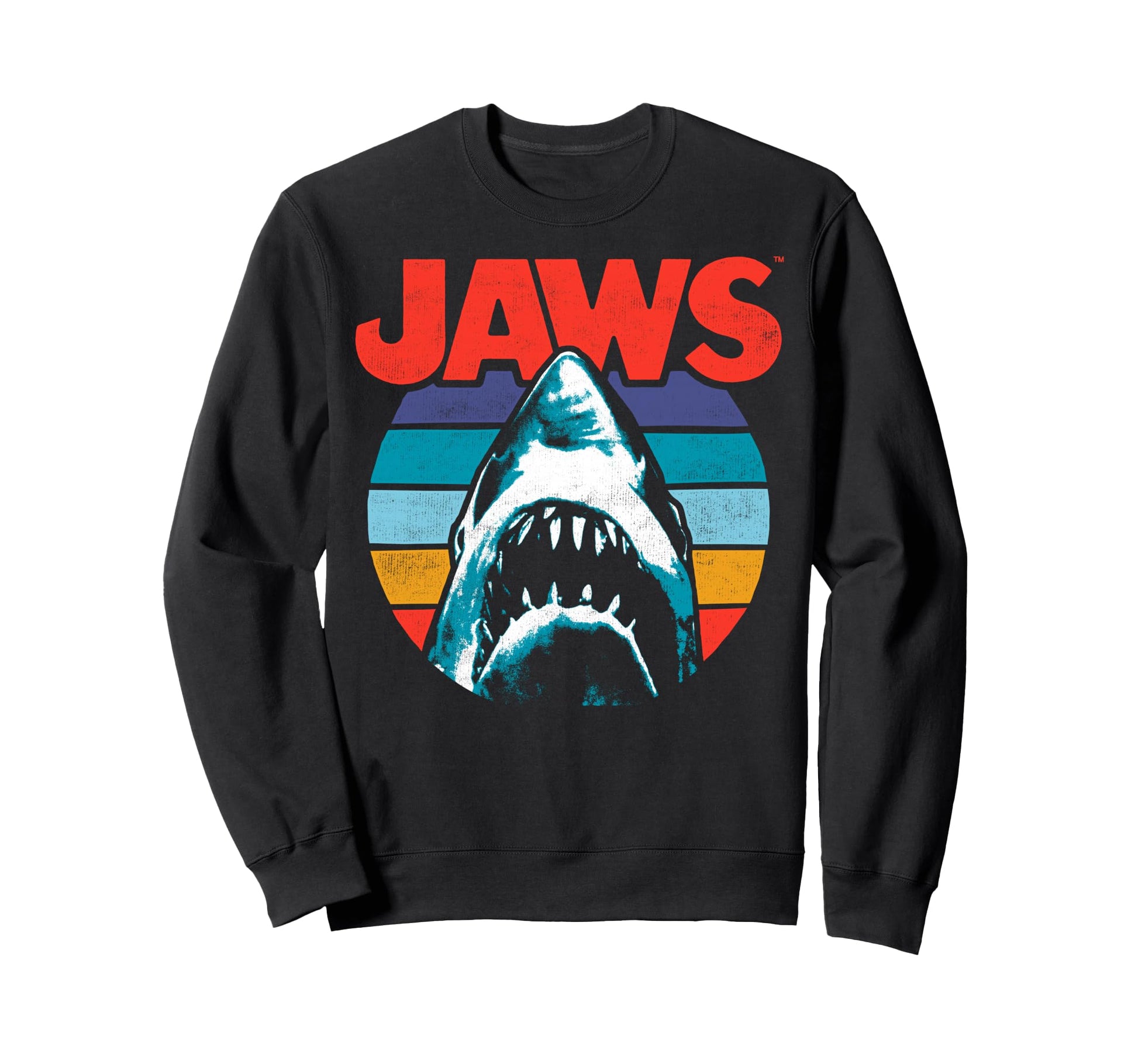 Jaws Colors Shark Rainbow Logo Sweatshirt - Minimalist Print Unisex - T-Shirt, Sweatshirt, Hoodie