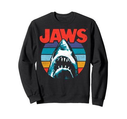 Jaws Colors Shark Rainbow Logo Sweatshirt - Minimalist Print Unisex - T-Shirt, Sweatshirt, Hoodie