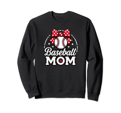 Baseball Mom Little League Sports Sweatshirt - Custom Art Print Unisex - T-Shirt, Sweatshirt, Hoodie