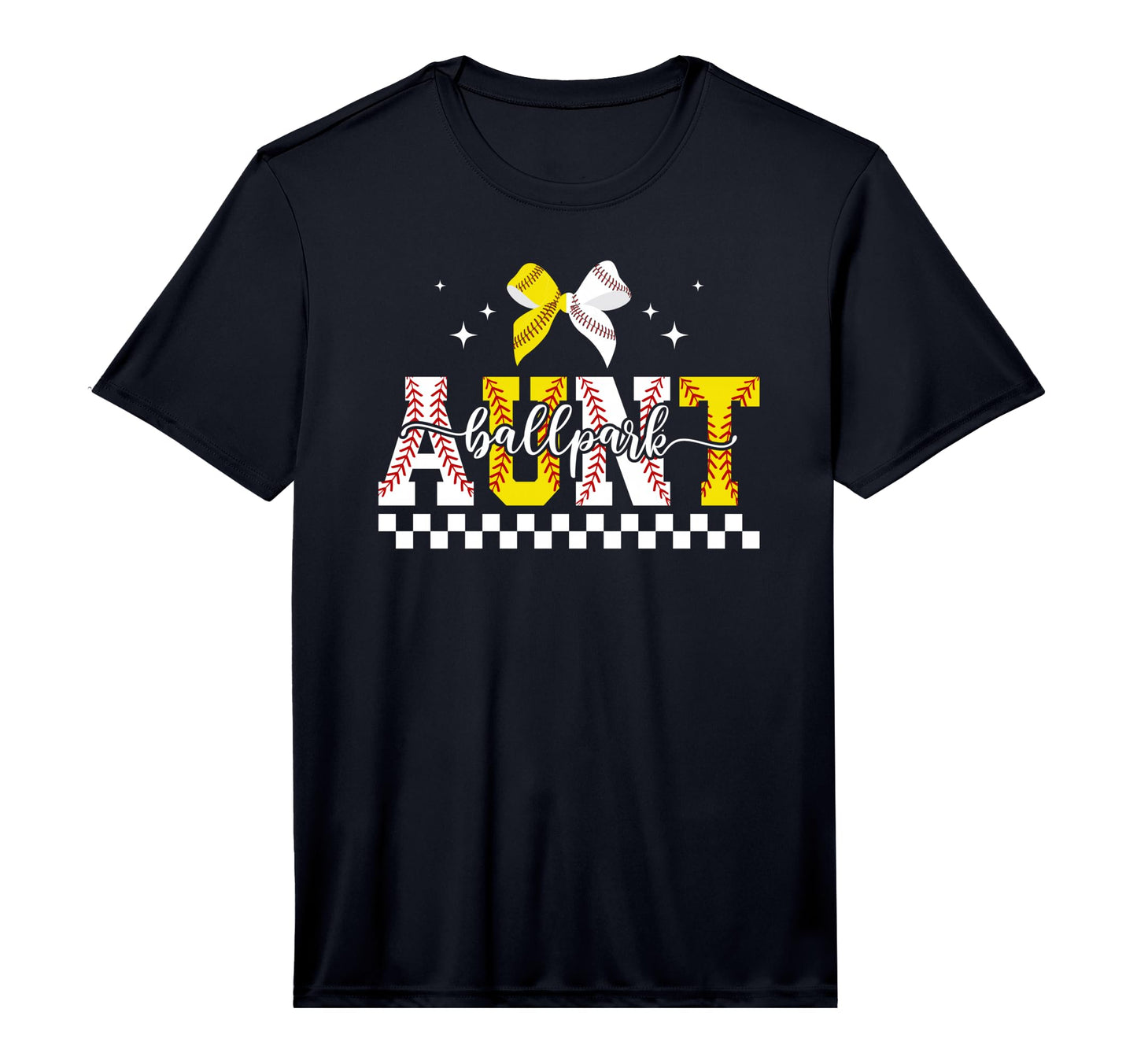 Mens Ballpark Aunt Baseball Softball T-Shirt - Graphic Print for Adults - T-Shirt, Sweatshirt, Hoodie