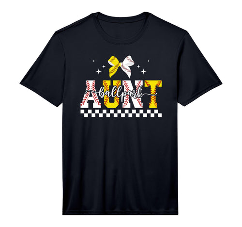 Mens Ballpark Aunt Baseball Softball T-Shirt - Graphic Print for Adults - T-Shirt, Sweatshirt, Hoodie