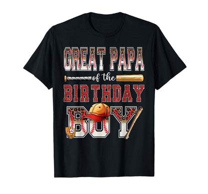 Great Papa Birthday Baseball Player T-Shirt - Novelty Apparel for Adults - T-Shirt, Sweatshirt, Hoodie