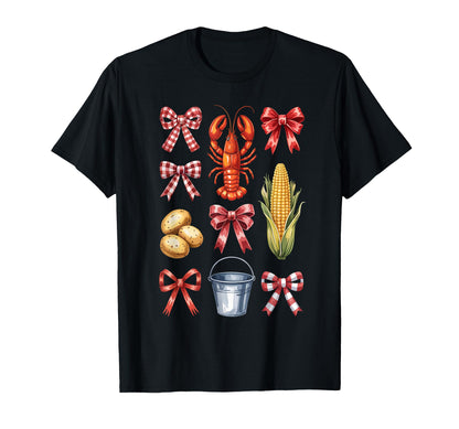 Funny Bow Coquette Crawfish Boil Y2K T-Shirt - Unique Graphic Men Women - T-Shirt, Sweatshirt, Hoodie