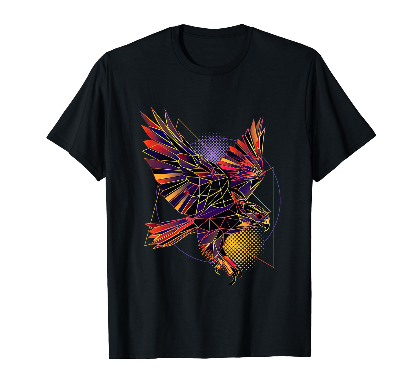 Vaporwave Geometric Falcon 80S T-Shirt - Trendy Graphic Men Women - T-Shirt, Sweatshirt, Hoodie