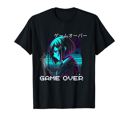 Japanese Vaporwave Sad Anime Indie T-Shirt - Custom Art Print Men Women - T-Shirt, Sweatshirt, Hoodie