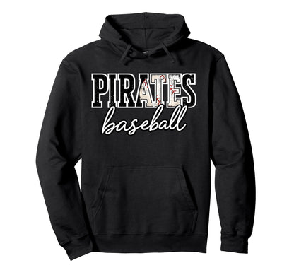 Pirates Baseball Mom Game Day School Hoodie - Trendy Graphic Men Women - T-Shirt, Sweatshirt, Hoodie