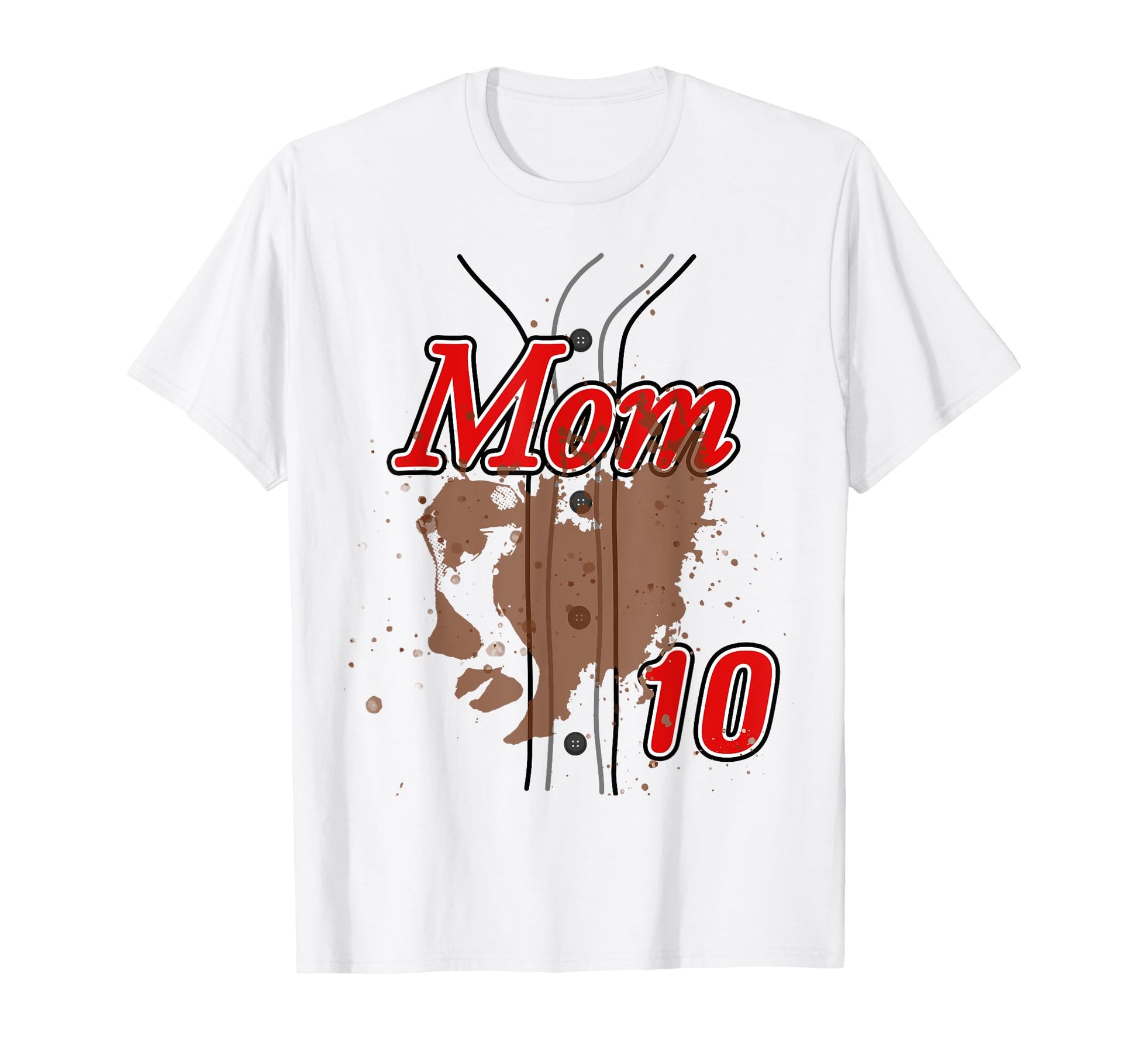 Baseball Mom Baseball Jersey 10 T-Shirt - Minimalist Print for Adults - T-Shirt, Sweatshirt, Hoodie
