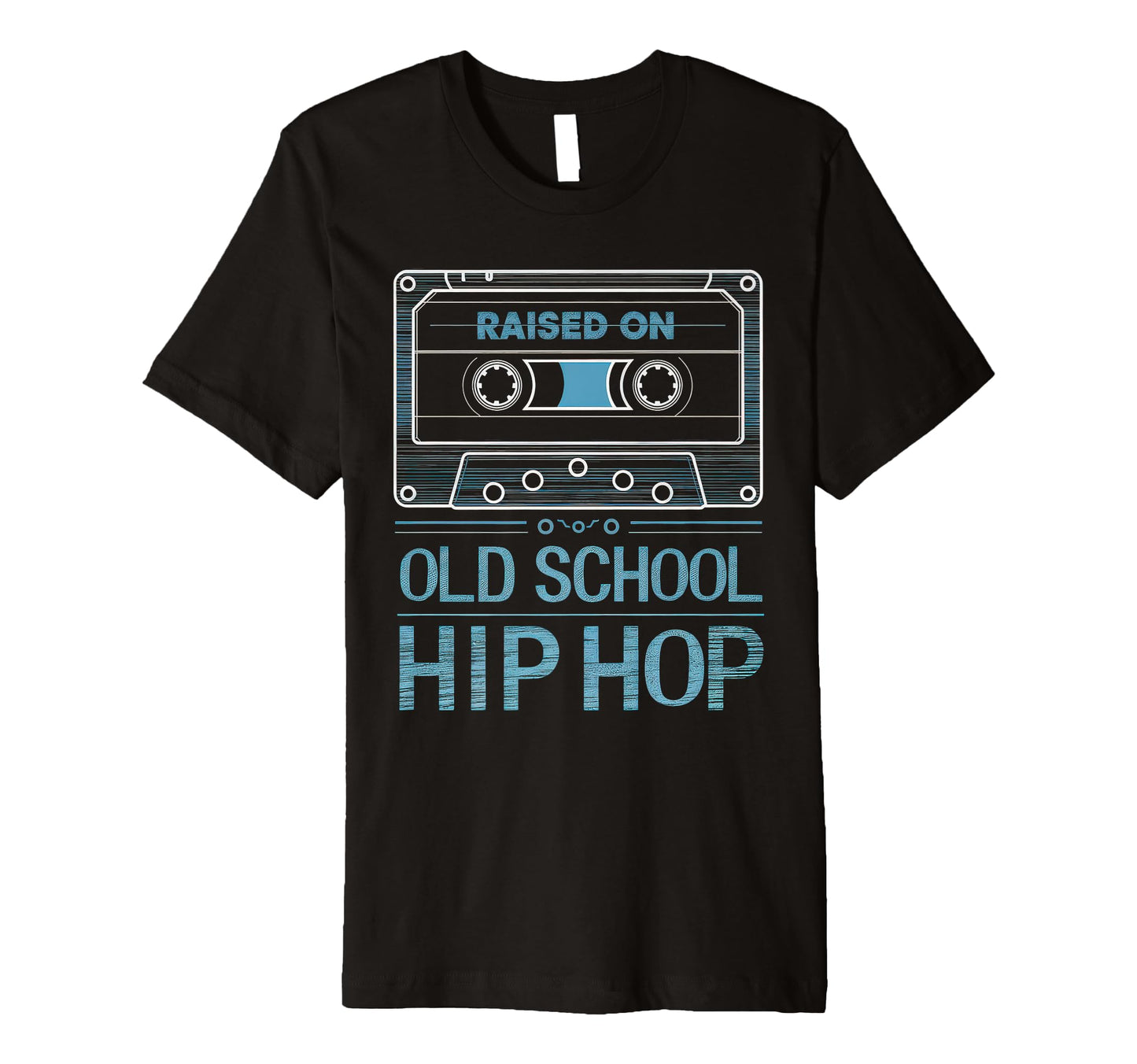 Raised Old School Hip Hop Cassette T-Shirt - Graphic Print for Adults - T-Shirt, Sweatshirt, Hoodie