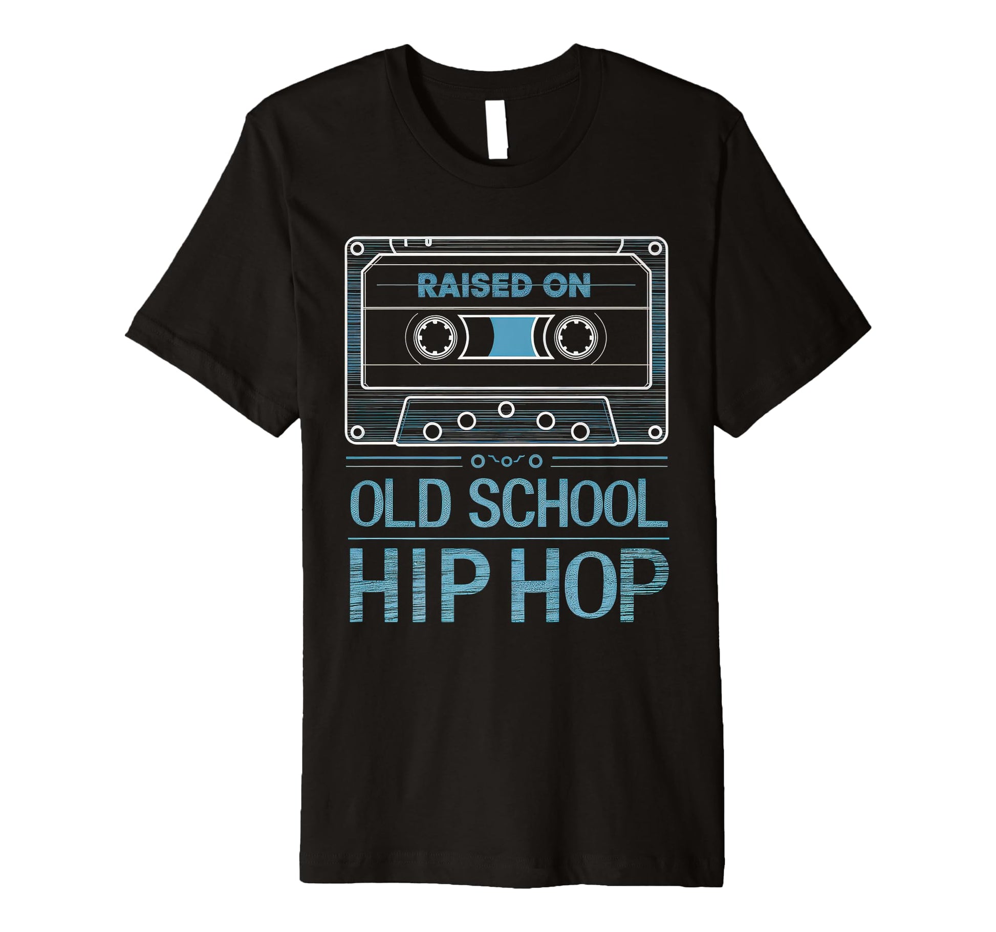 Raised Old School Hip Hop Cassette T-Shirt - Graphic Print for Adults - T-Shirt, Sweatshirt, Hoodie