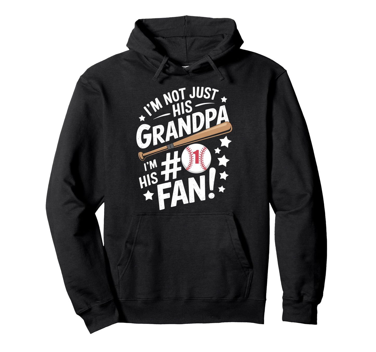 Baseball Grandpa Fan Supporter Hoodie - Trendy Graphic for Adults - T-Shirt, Sweatshirt, Hoodie