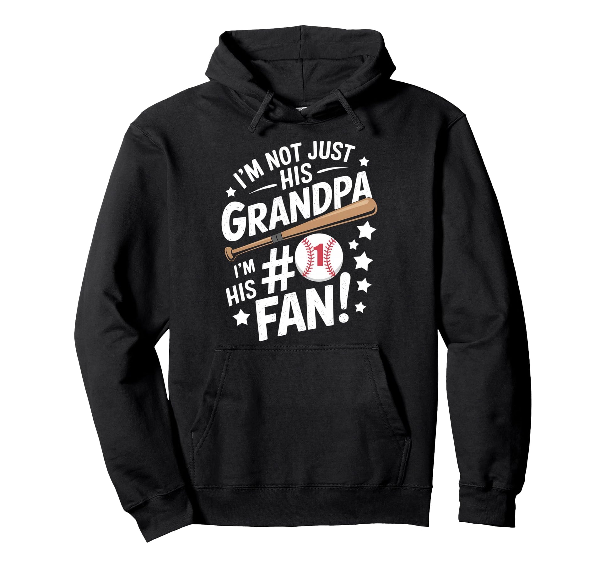 Baseball Grandpa Fan Supporter Hoodie - Trendy Graphic for Adults - T-Shirt, Sweatshirt, Hoodie