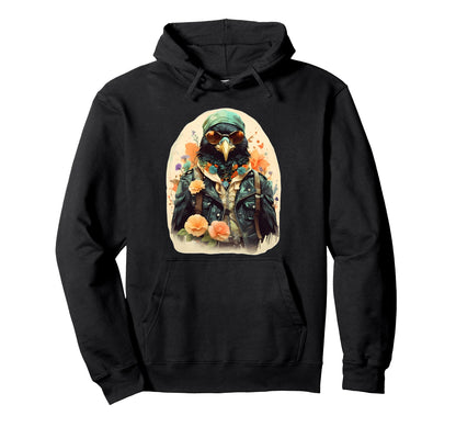 Bohemian Biker Blackbird Hoodie - Casual Everyday Wear Men Women - T-Shirt, Sweatshirt, Hoodie