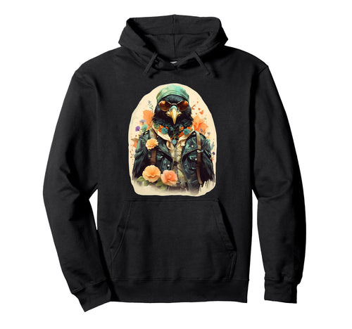 Bohemian Biker Blackbird Hoodie - Casual Everyday Wear Men Women - T-Shirt, Sweatshirt, Hoodie