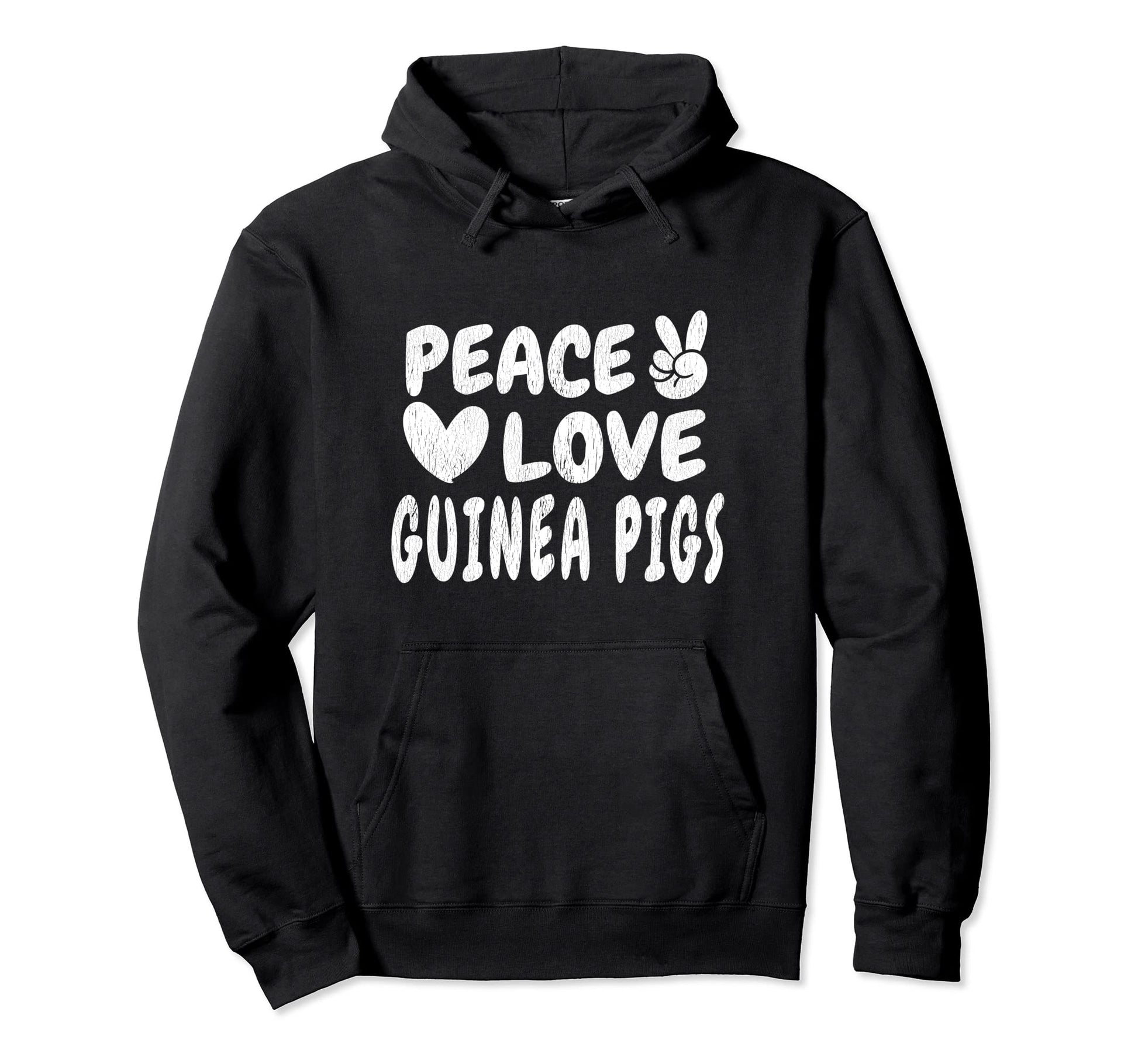 Peace Love Guinea Pigs Groovy 60S 70S Hippie Hoodie - Trendy Graphic Unisex - T-Shirt, Sweatshirt, Hoodie