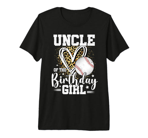 Uncle Birthday Baseball Uncle Leopard T-Shirt - Novelty Apparel for Adults - T-Shirt, Sweatshirt, Hoodie
