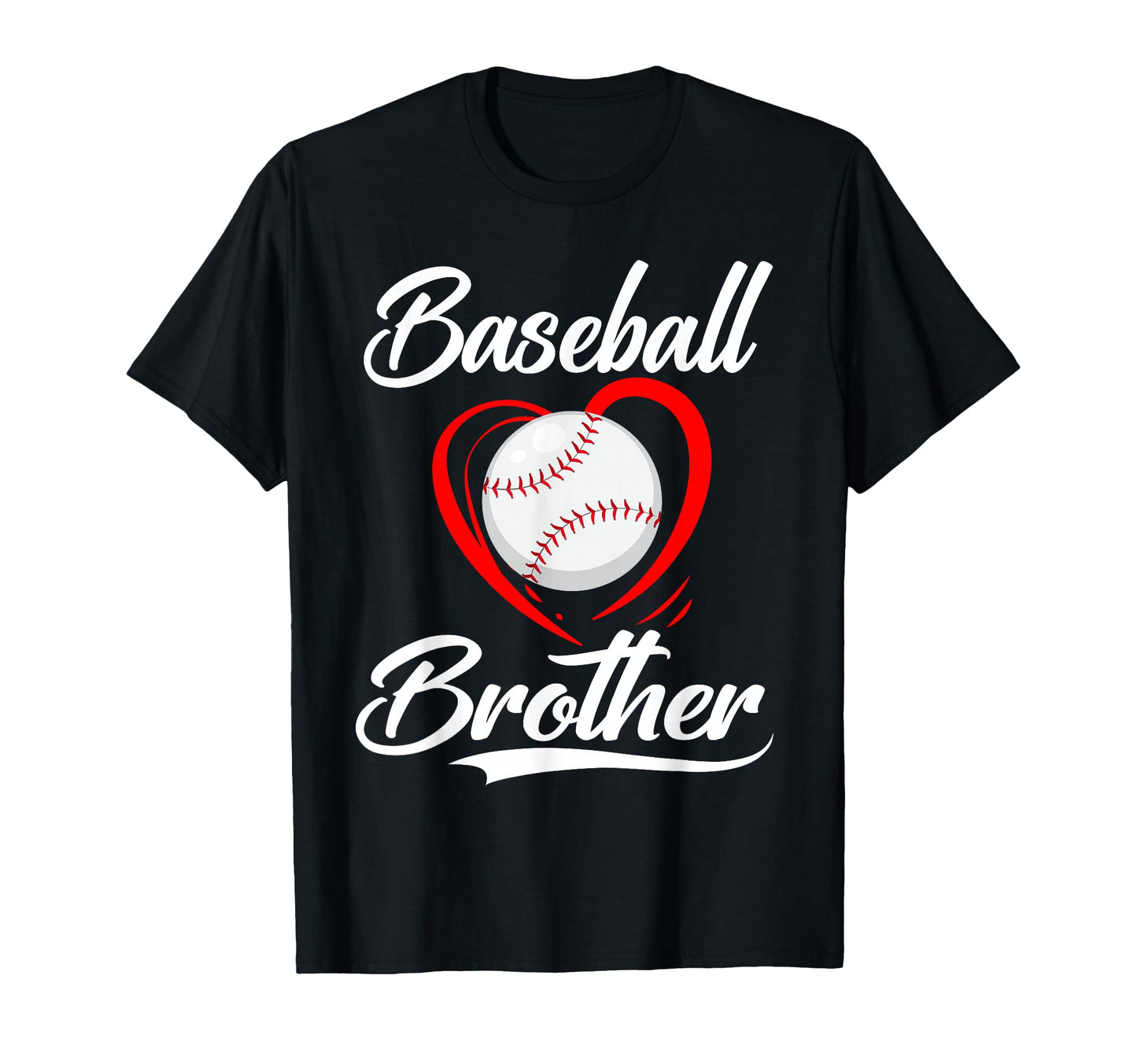 Baseball Brother Baseball Heart Family T-Shirt - Trendy Graphic for Adults - T-Shirt, Sweatshirt, Hoodie