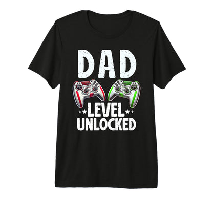 Dad Level Unlocked Controller Papa Gamer T-Shirt - Trendy Graphic Unisex - T-Shirt, Sweatshirt, Hoodie