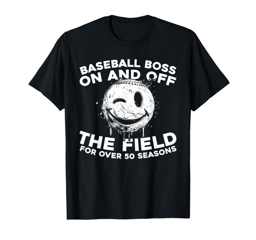 50 Years Old Player Team Baseballer T-Shirt - Custom Art Print Men Women - T-Shirt, Sweatshirt, Hoodie