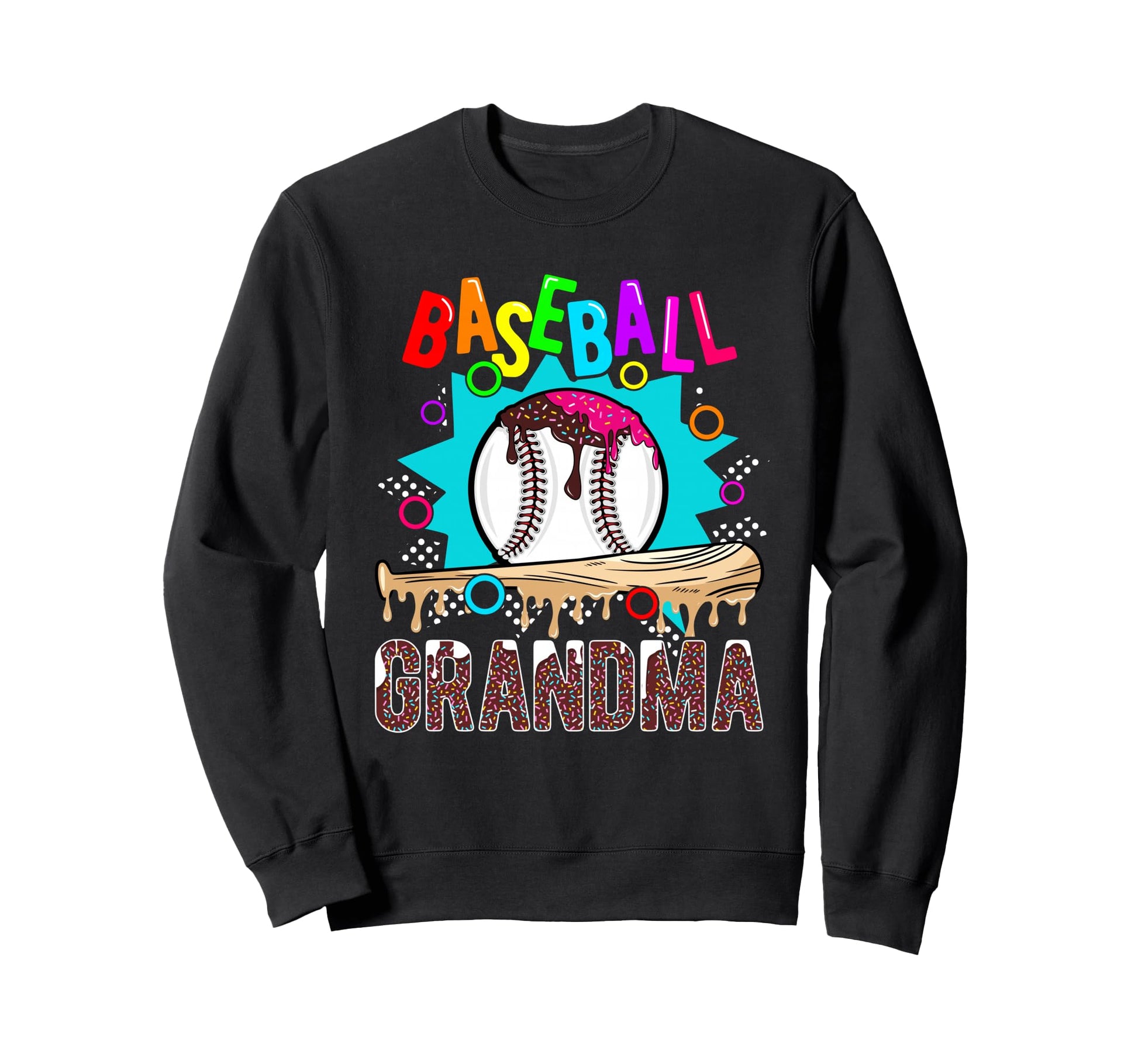 Baseball Grandma Ice Cream Sweatshirt - Novelty Apparel Men Women - T-Shirt, Sweatshirt, Hoodie